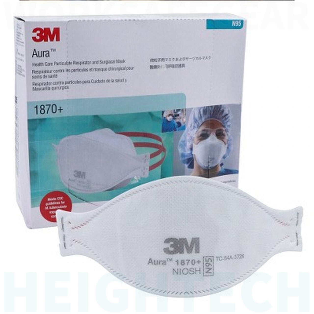 3M 3M Particulate Respirator & Surgical Mask 1870+ N95 Box of 20