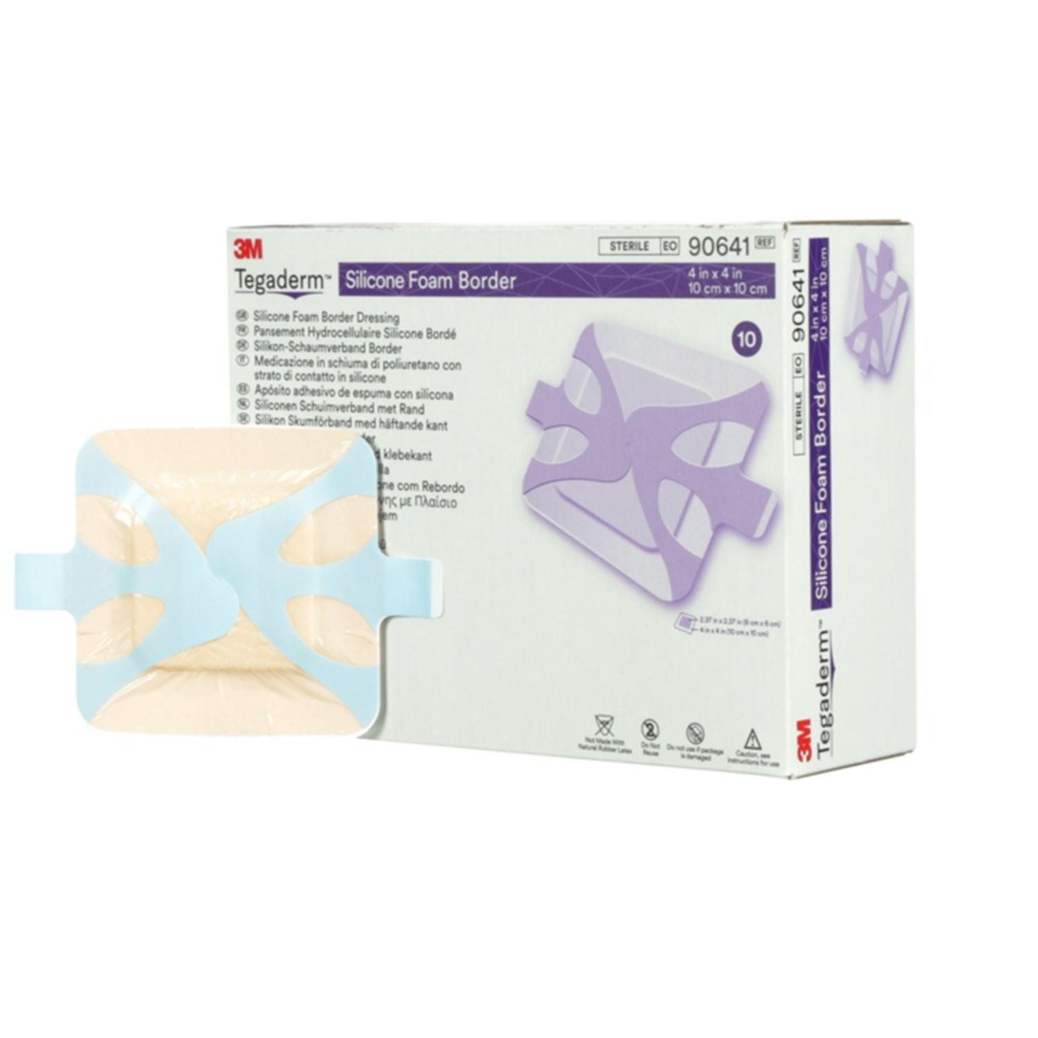 3M 3M Tegaderm Silicone Foam Border Dressing (10)