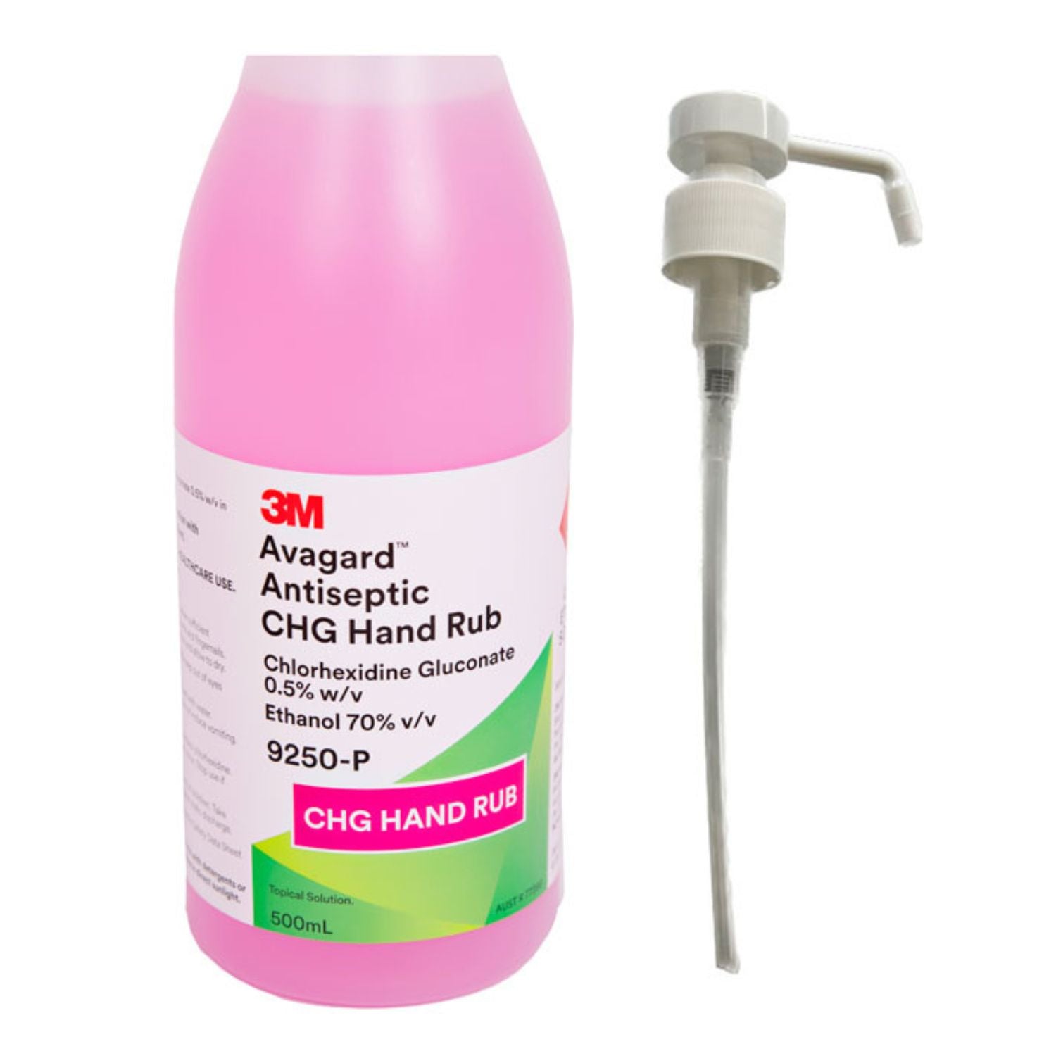 3M 3M Avagard Hand Rub Chlorhex 0.5% 500ml Pump
