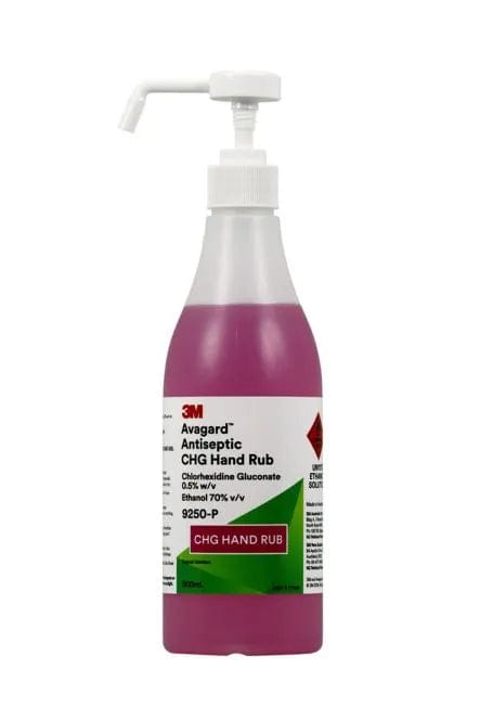 3M 3M Avagard Hand Rub Chlorhex 0.5% 500ml Pump Each