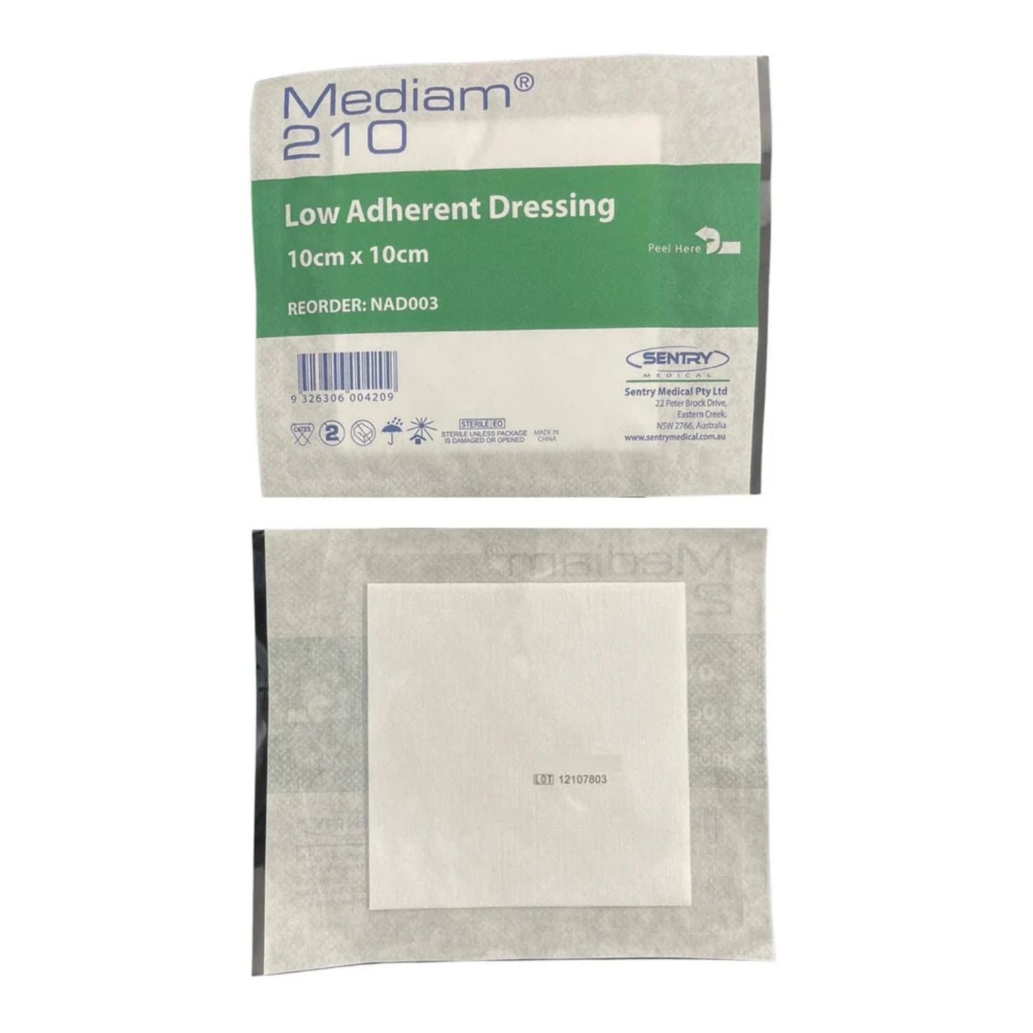 Sentry Medical Sentry Medical Non Adherant Normal Mediam 210 Sterile