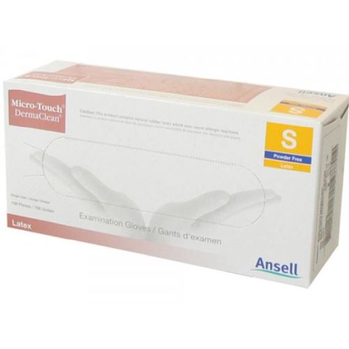 Ansell Ansell Medical GLOVE LATEX DERMACLEAN PF Small