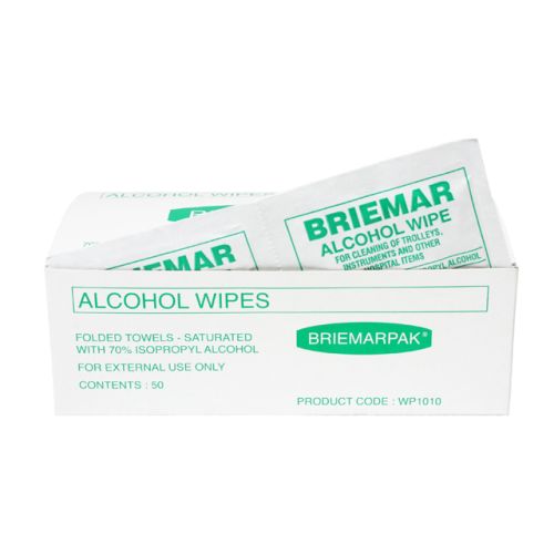 Briemarpak Briemarpak Alcohol Wipes Paper Box of 50