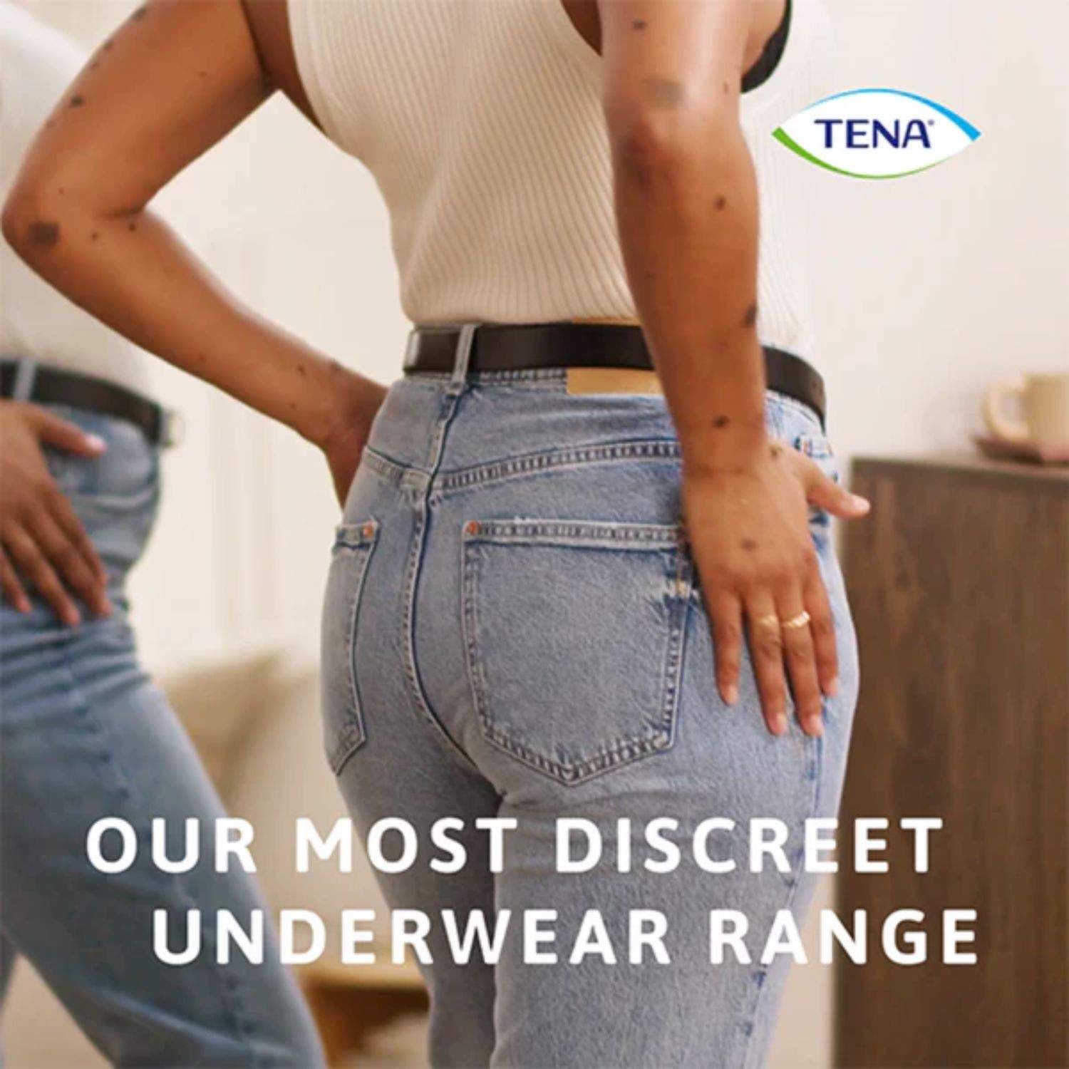 Tena PANTS TENA DISCREET NOIR LOW WAIST MED BLK