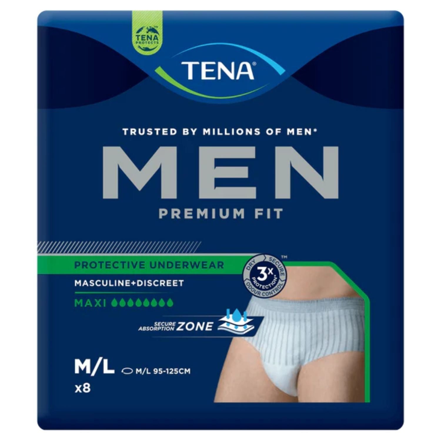 Tena Tena Men Premium Fit Underwear M/L