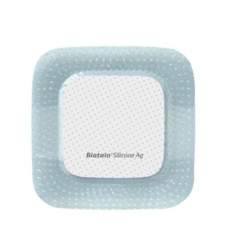 Biatain Biatain Silicone Ag Adhesive Foam Dressing 7.5 x 7.5cm Box of 5