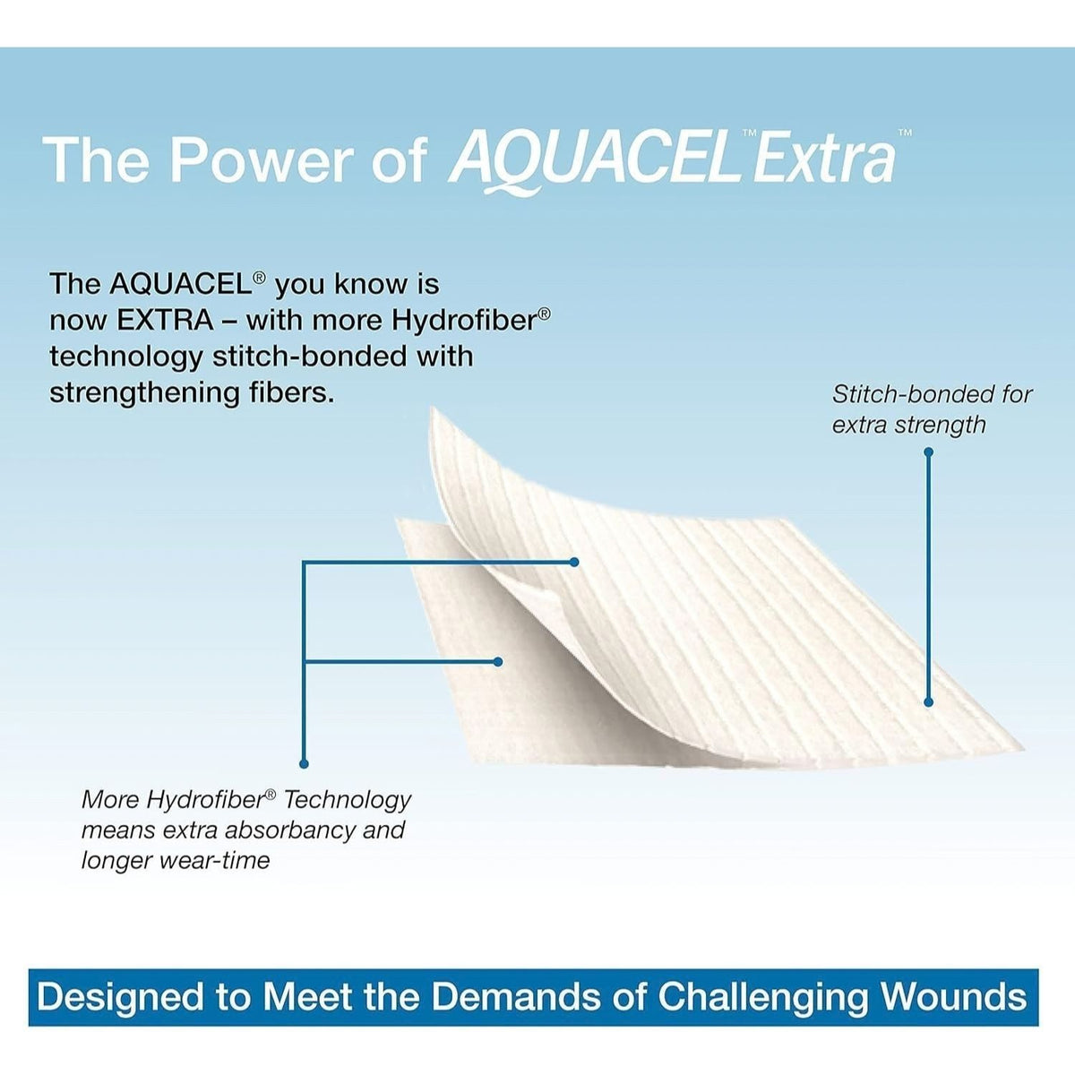 Aquacel Aquacel Extra Hydrofiber Dressing Sterile 10x10cm