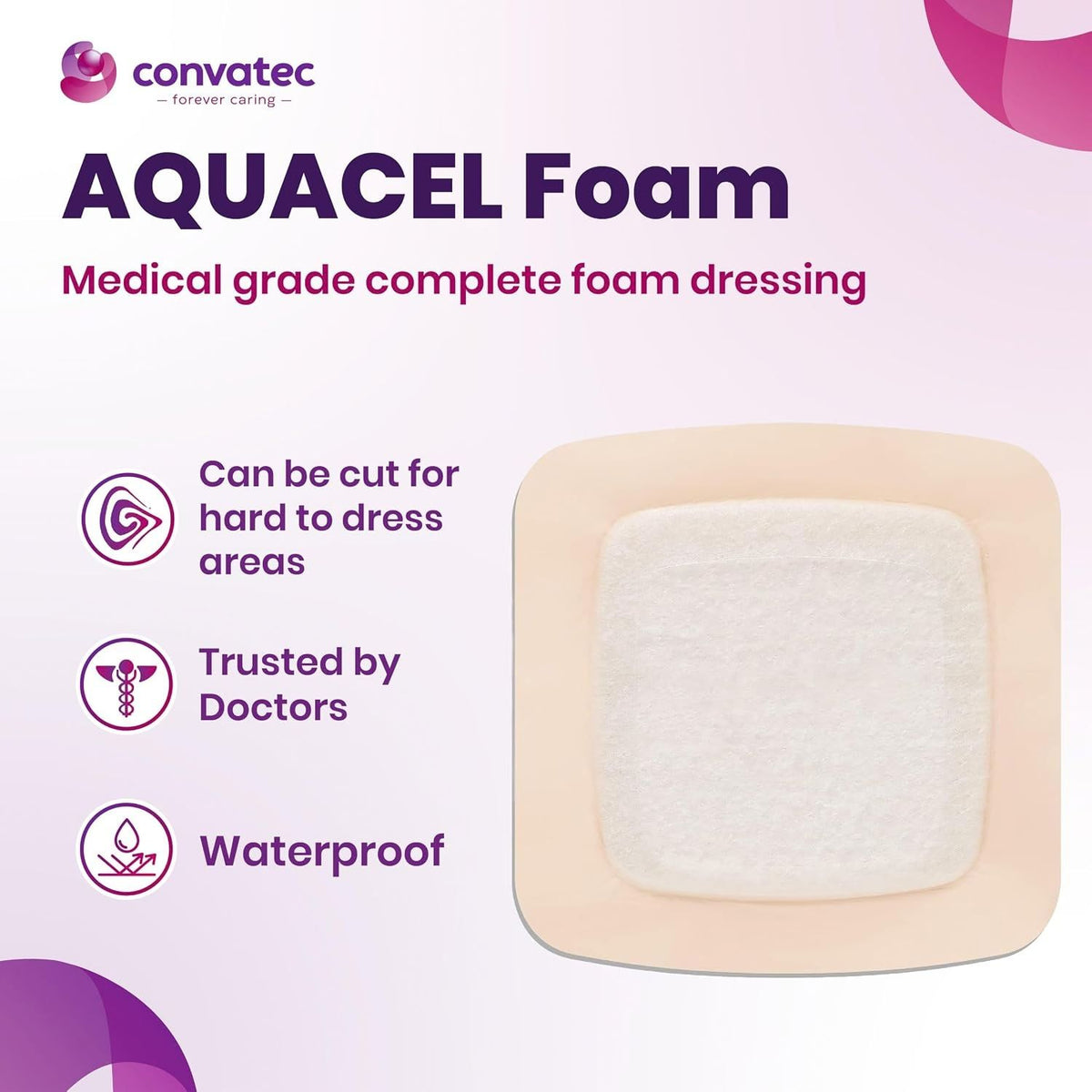 Aquacel Aquacel Foam Dressing Adhesive 10x10cm