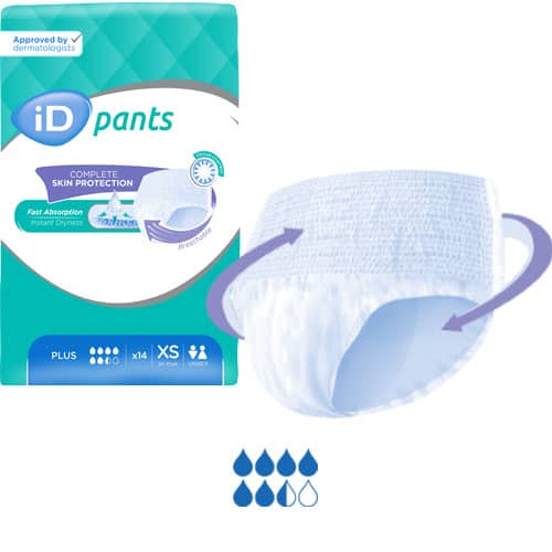 Ontex Ontex iD Pants Plus XS (50-70cm) 1300ml