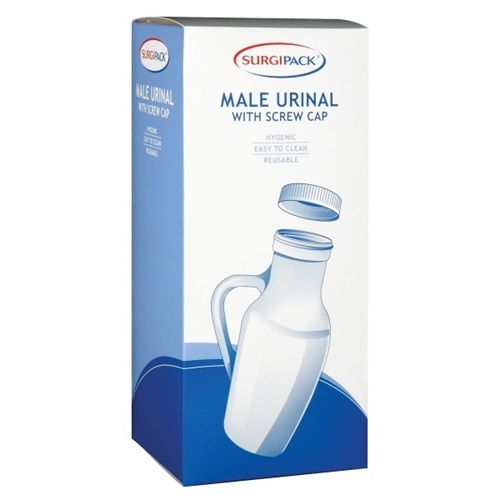 Surgipack URINAL MALE PLASTIC WITH SCREW CAP Each
