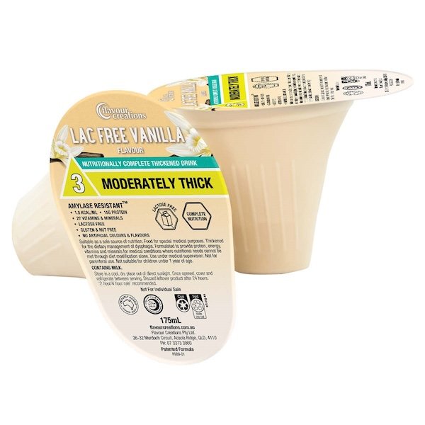 Flavour Creations Flavour Creations Nutritionally Complete Vanilla Thickened Drink- Lactose free Level 3 (400) MODERATELY THICK (24)