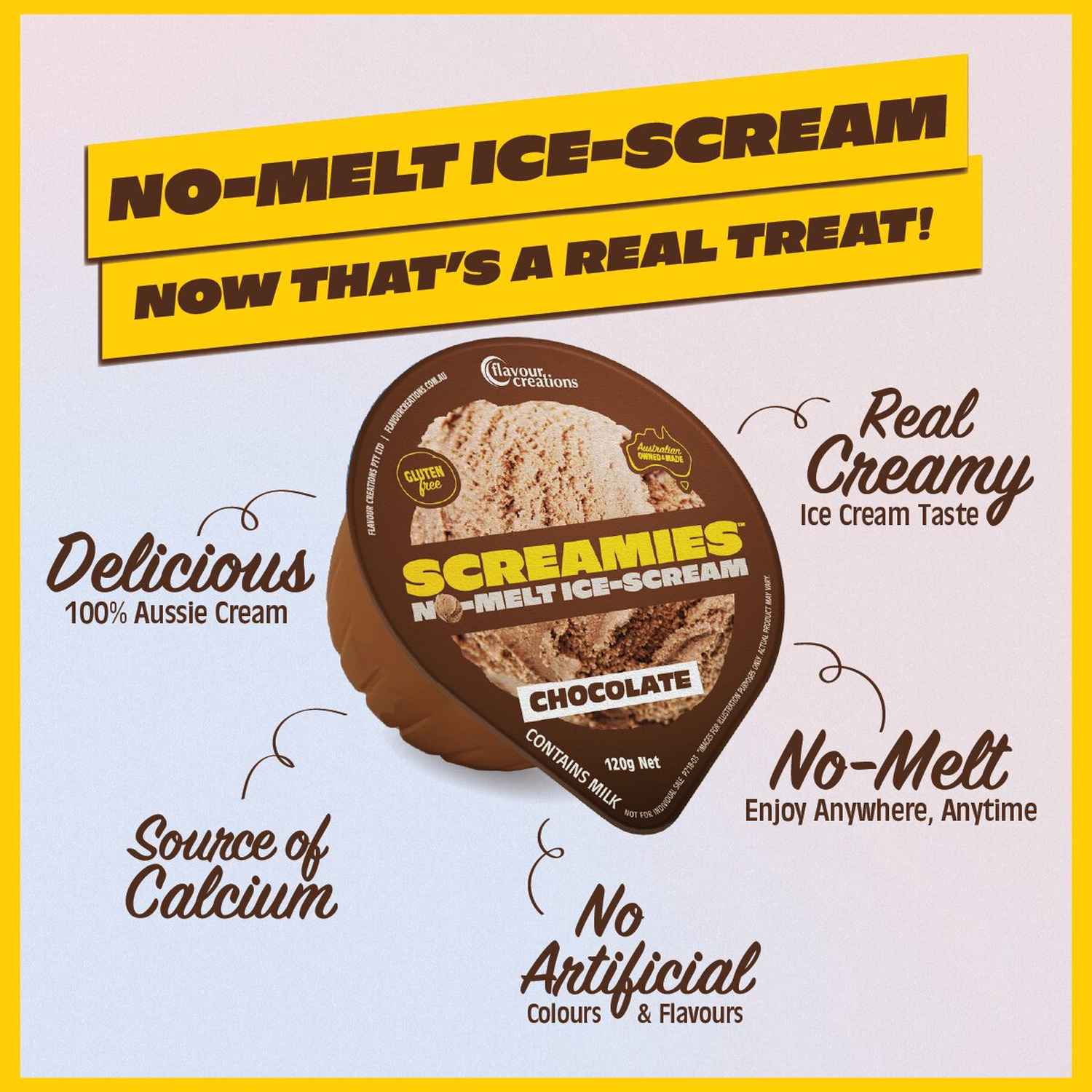 Flavour Creations Flavour Creations Screamies No Melt Ice Cream Chocolate