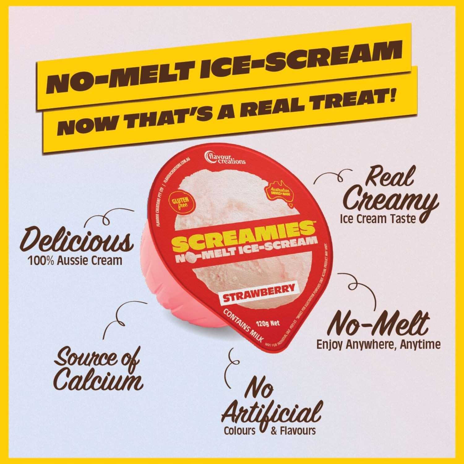Flavour Creations Flavour Creations Screamies No Melt Ice Cream Strawberry