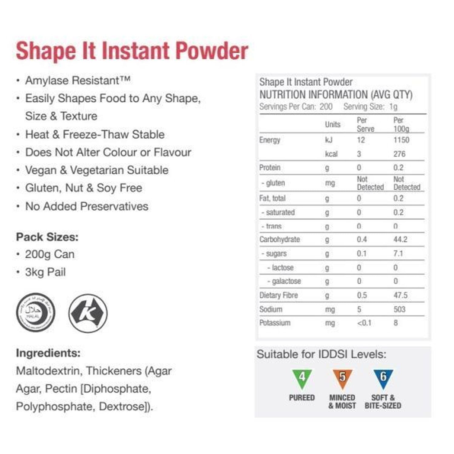 Flavour Creations Flavour Creations Shape It Food Shaping Powder
