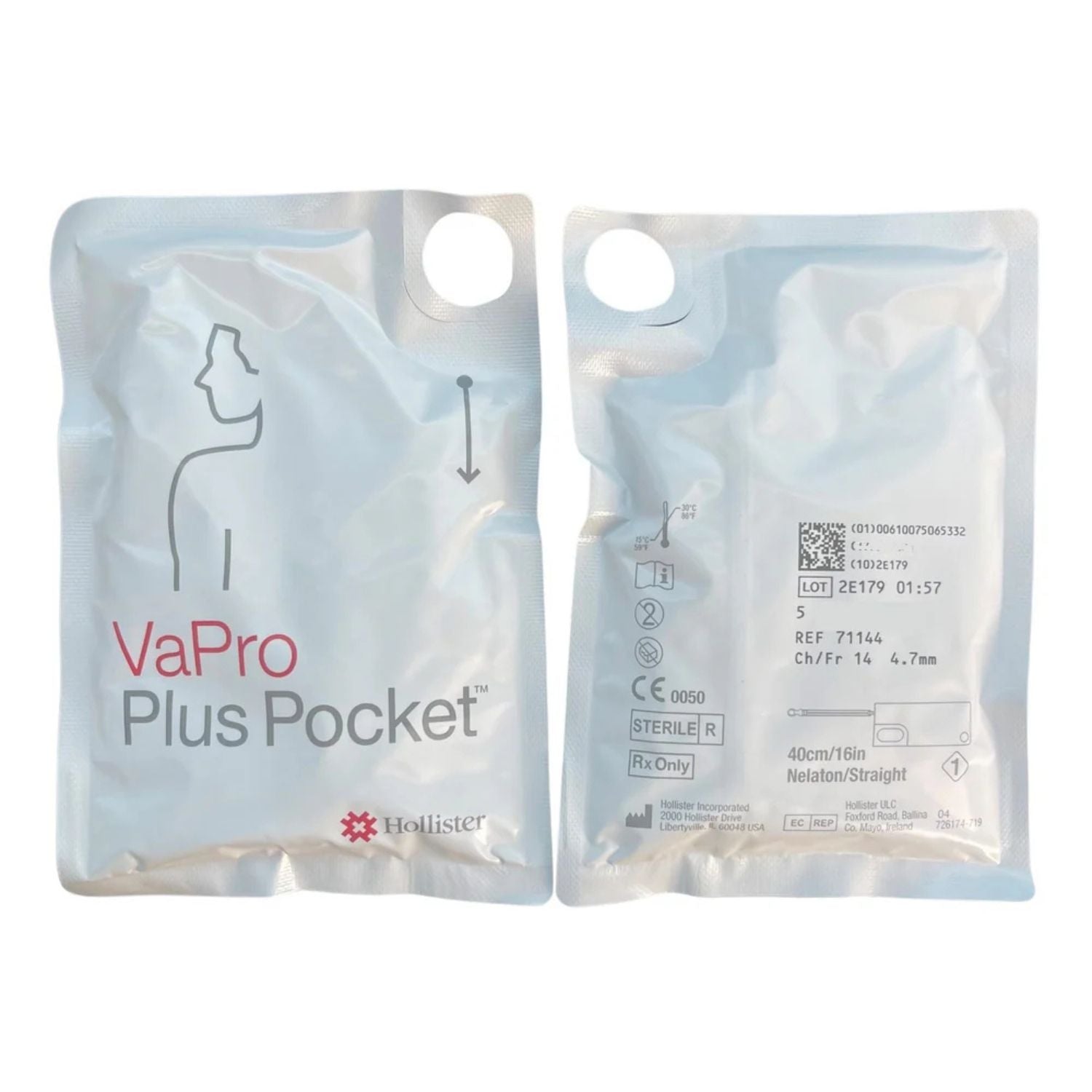 Hollister Hollister VaPro Plus Pocket No Touch Intermittent Catheter With Tip Male 40cm