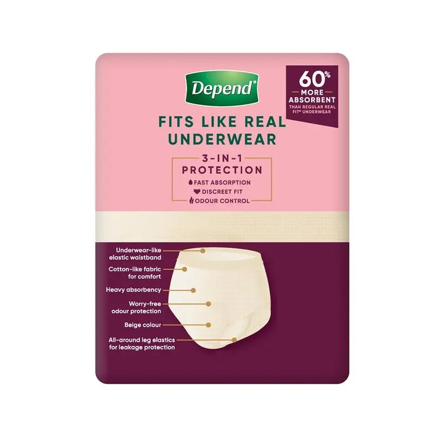 Depend Depend Real Fit for Women Super