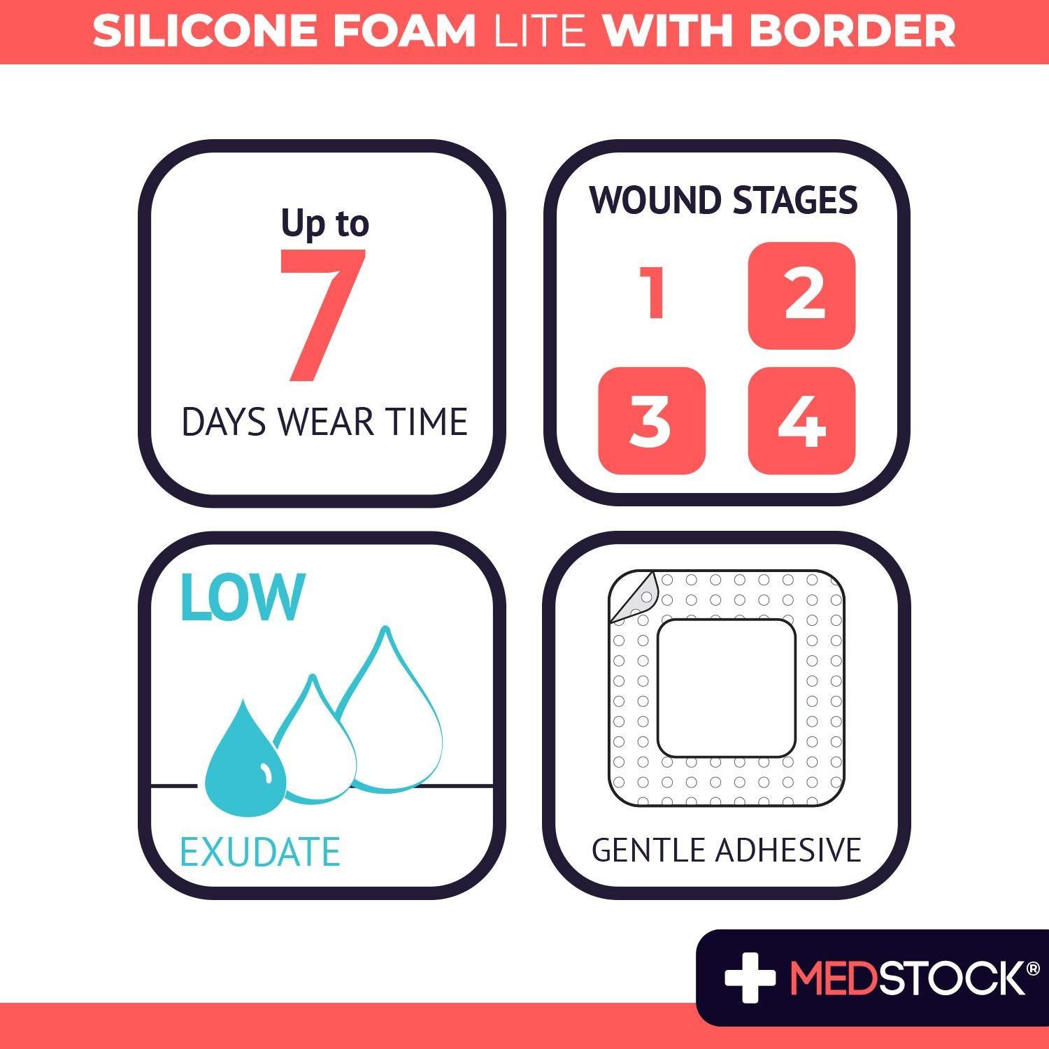 Medstock Medstock Silicone Foam Border Lite