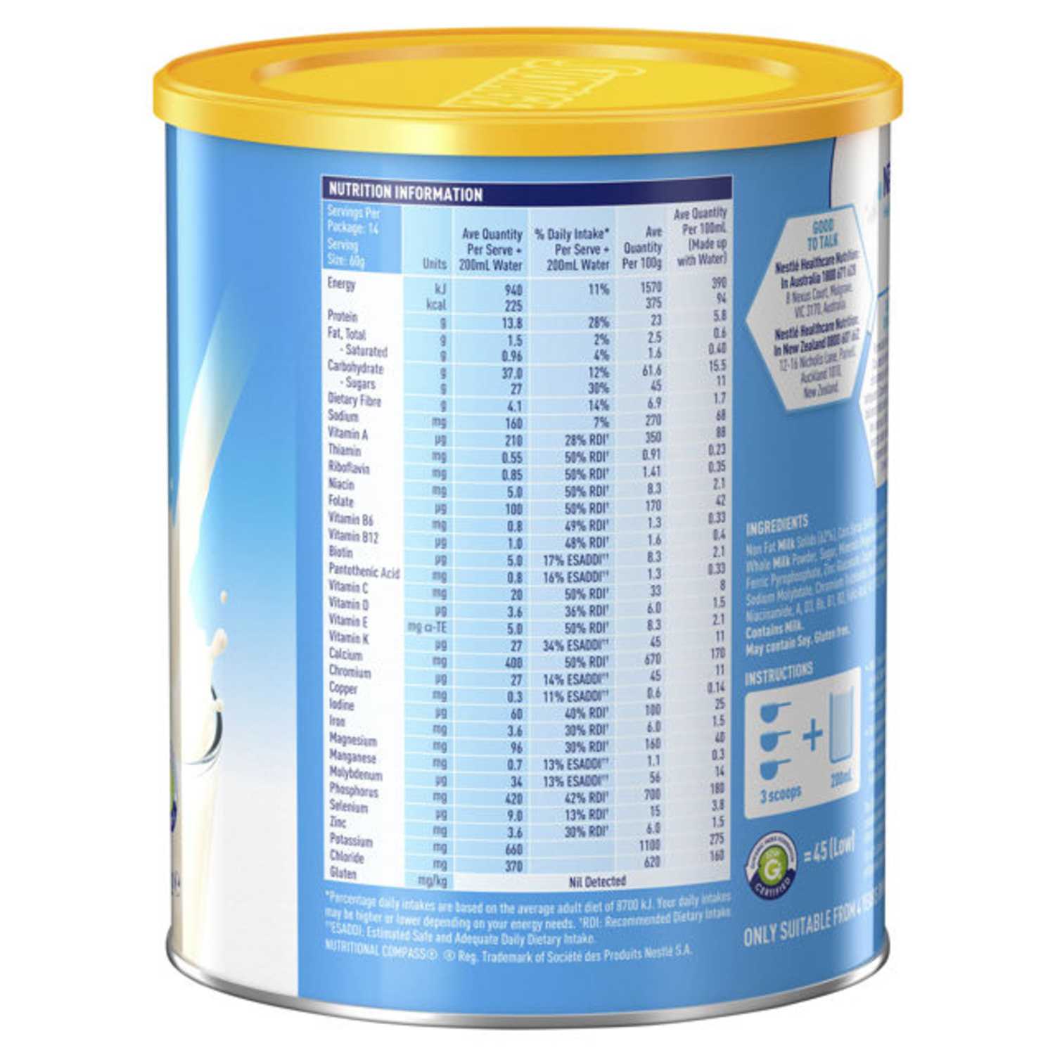 Nestle Nestle Sustagen Hospital Formula Active Plus Fibre 840g