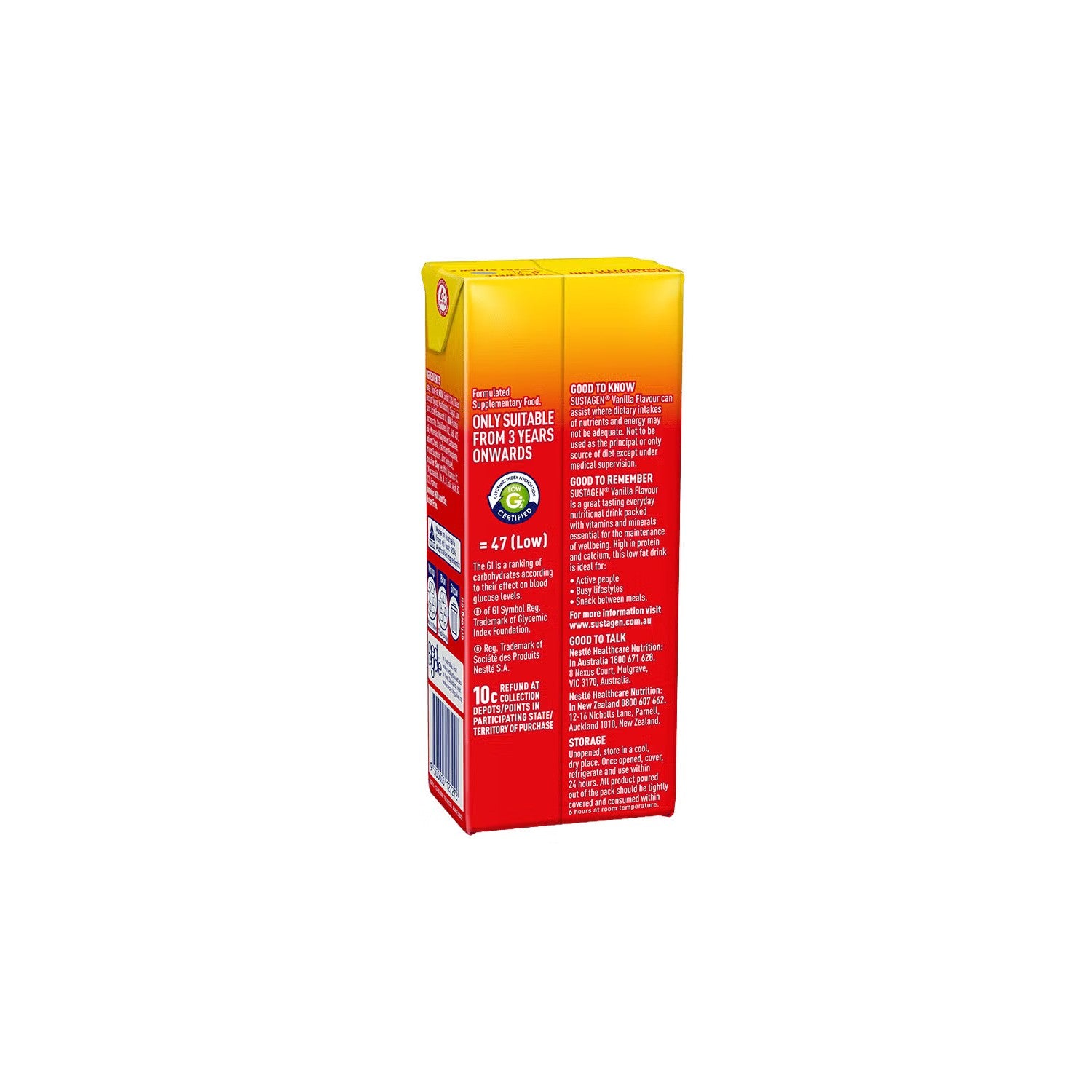 Sustagen Nestle Sustagen Liquid Vanilla Ready To Drink 250ml