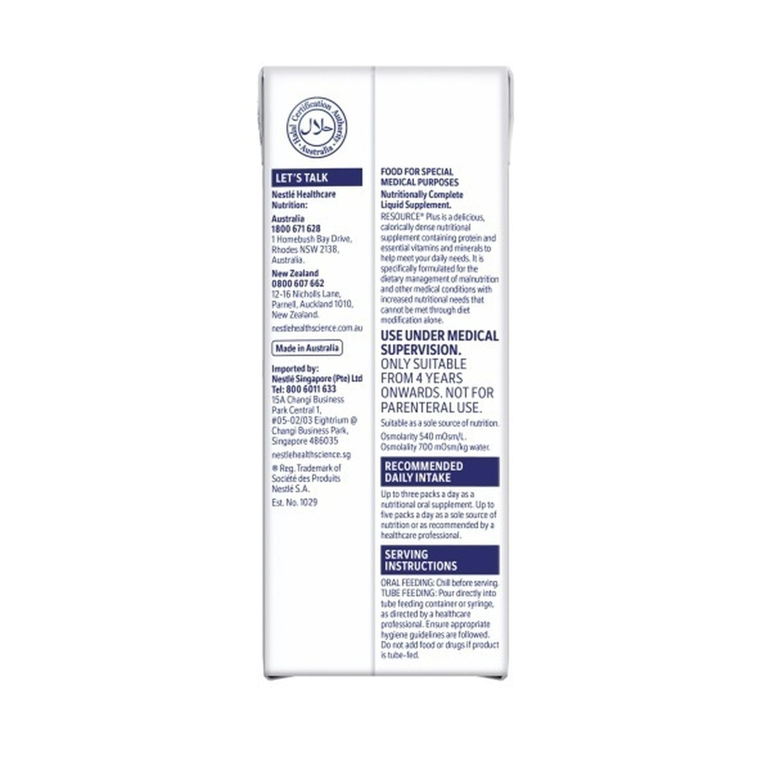 Nestle Nestle Resource Plus 237ml