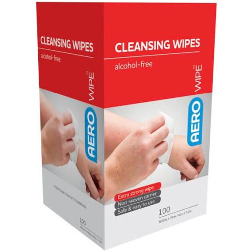 Aero Healthcare WIPES CLEANSING AEROWIPE 0.02% CHLOR 1% CET Box of 100