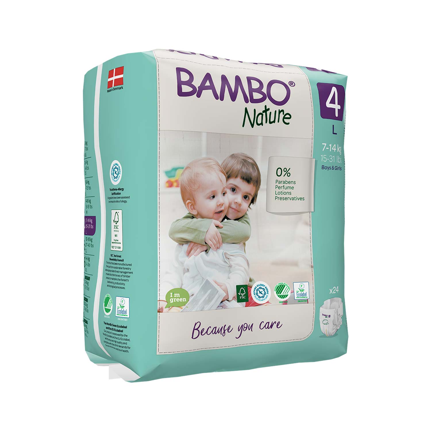Bambo Nature Bambo Nature Nappies Size 4 Large (7-14kg)