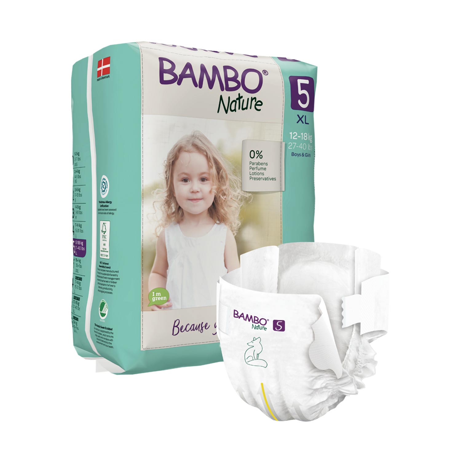 Bambo Nature Bambo Nature Nappies Size 5 XL (12-18kg)