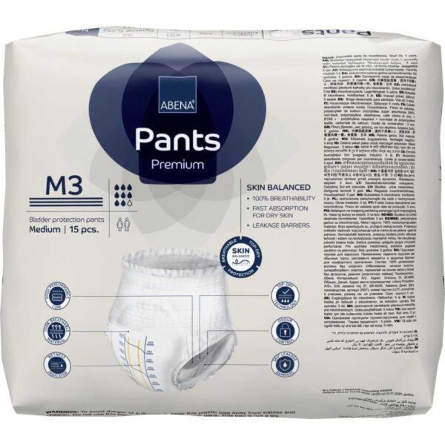 Abena Abena Pants M3 Blue 2400mL 80-110cm