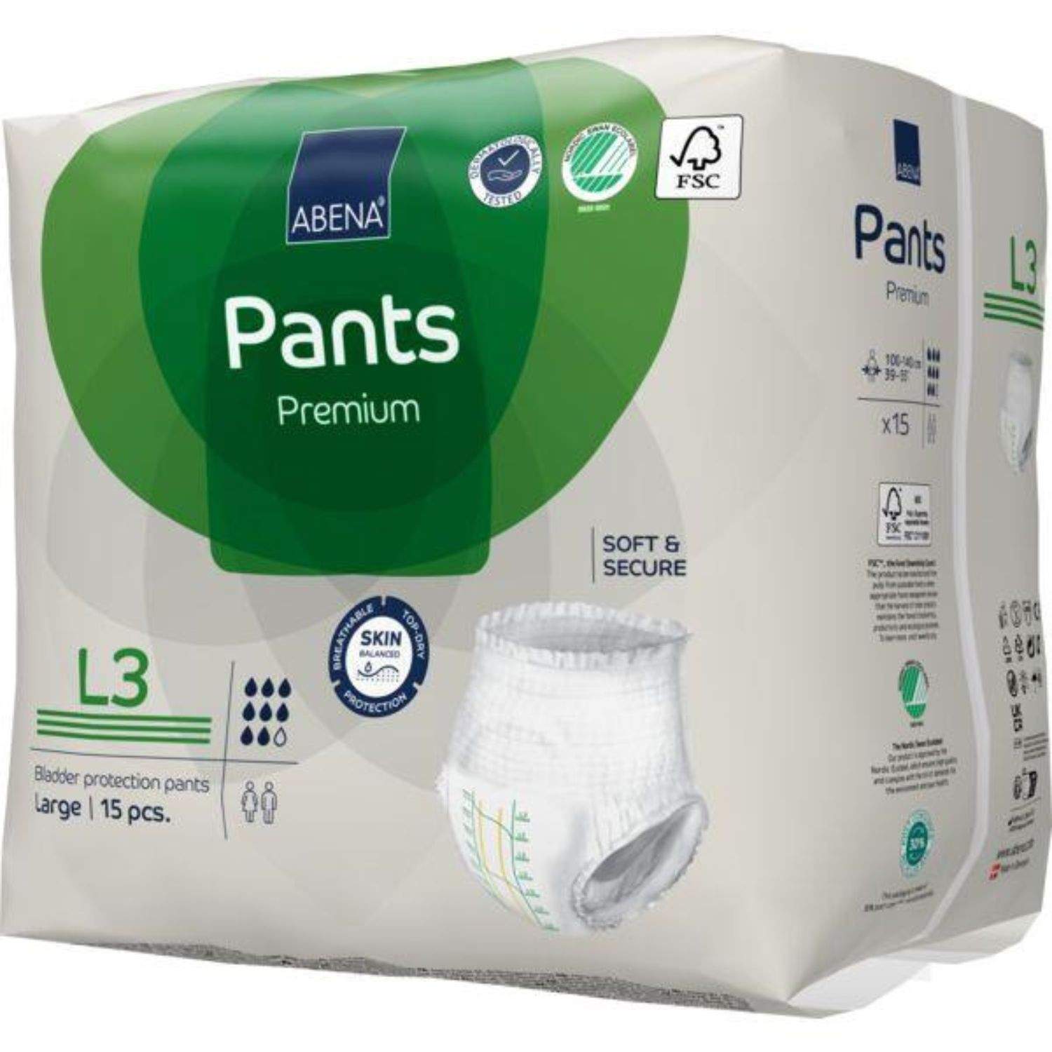 Abena Abena Pants L3 Green 2400mL 100-140cm