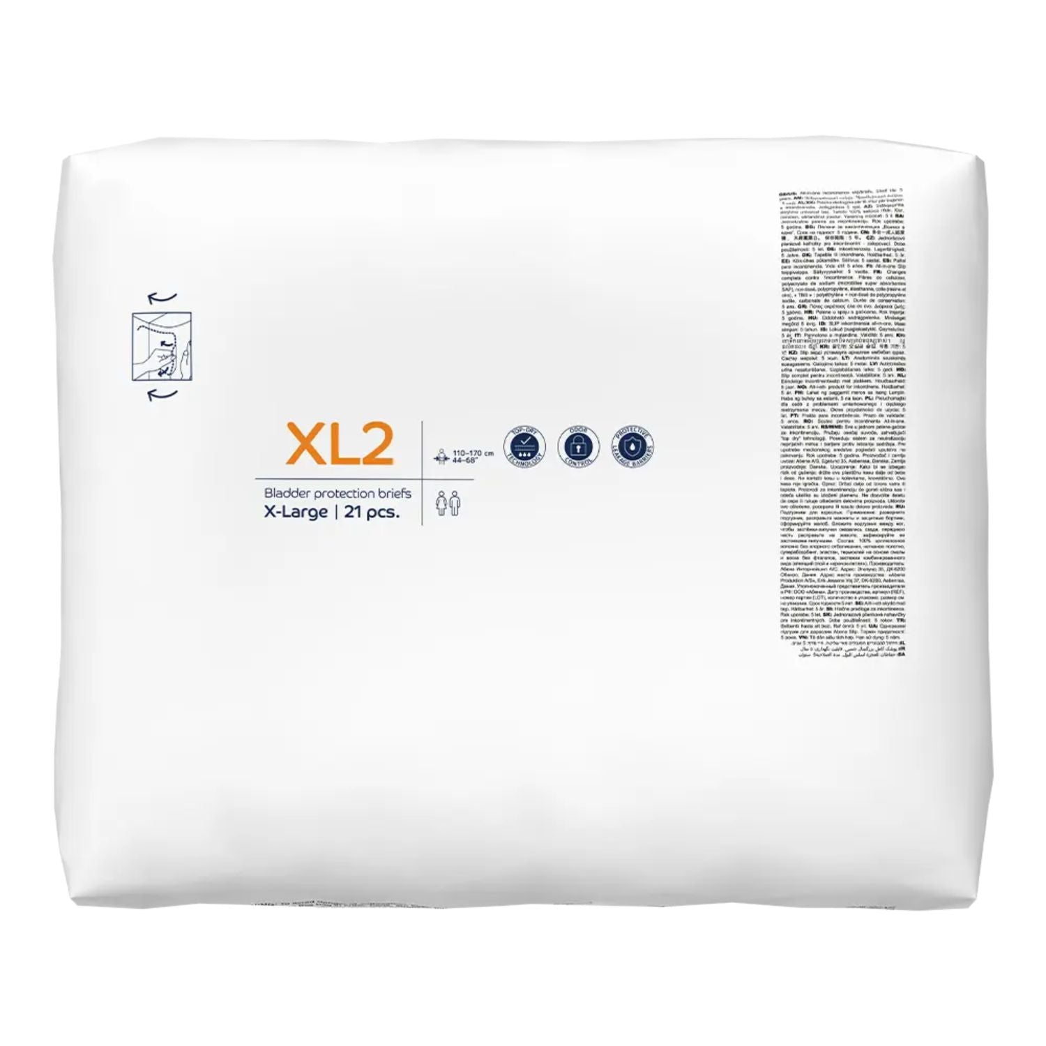 Abena Abena Slip Basic XL2 Orange 3300ml 110-170cm