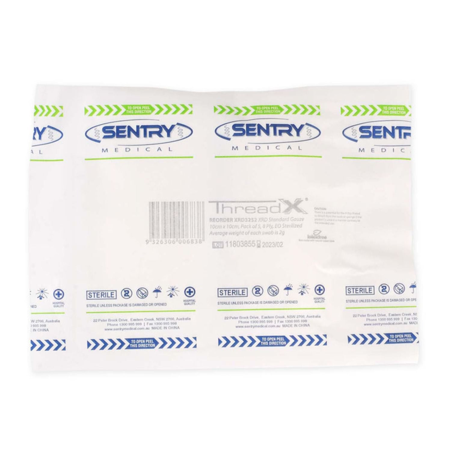 Sentry Medical Sentry Medical Gauze Swabs 10x10cm 5's 8ply ST