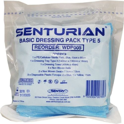 Sentry Medical Sentry Basic Dressing Pack Senturian Type 5 Each