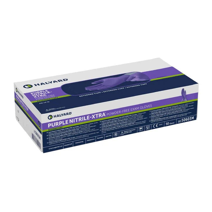 Halyard Purple Nitrile-Xtra Mサイズ 10箱 Halyard Purple Nitrile XTRA Long Cuff Exam Gloves| AMH Community
