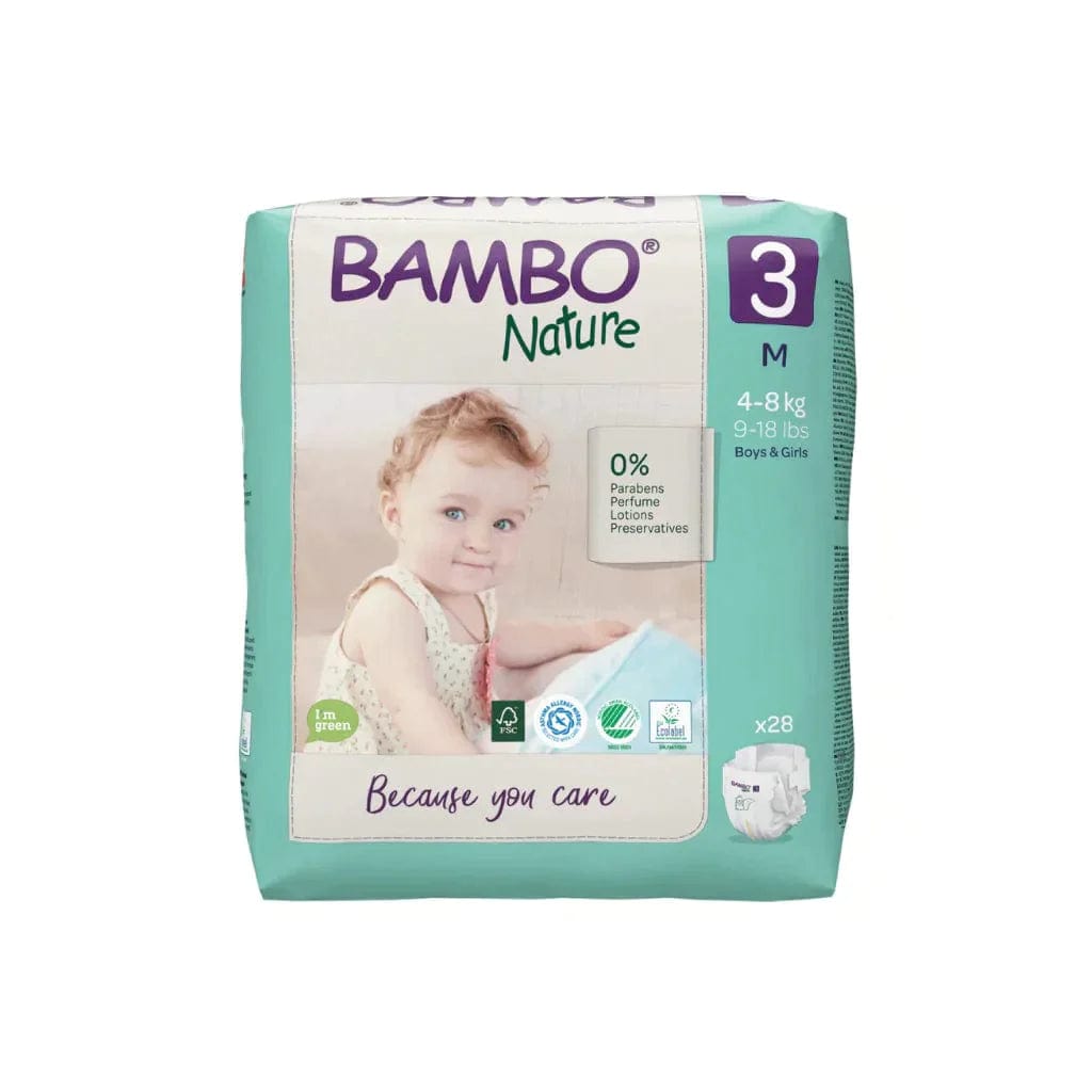 Bambo Nature Bambo Nature Nappies Size 3 Medium (4-8kg) Pack of 28