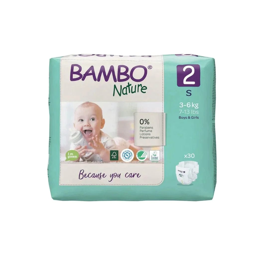 Bambo Nature Bambo Nature Nappies Size 2 Small (3-6kg) Pack of 30