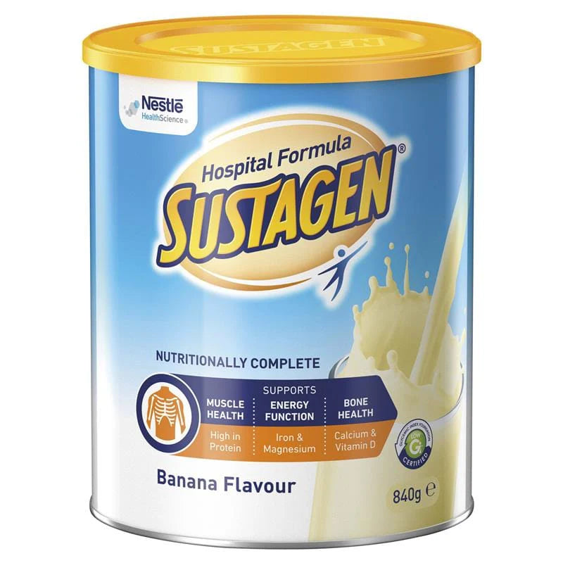 Nestle Nestle Sustagen Hospital Formula Active 840g Banana Carton of 6