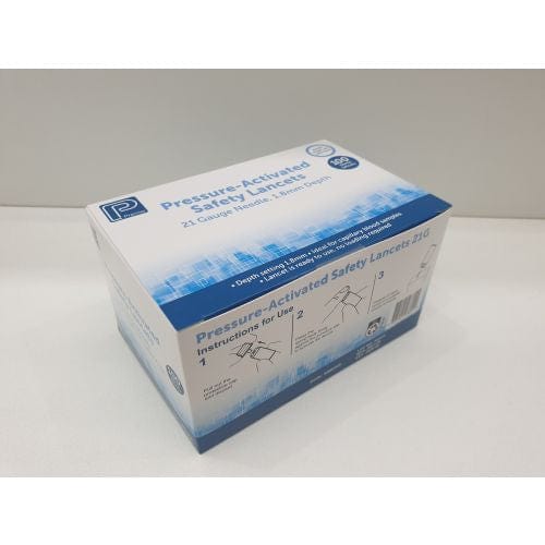 Premier Premier Lancet Safety 21gx1.8mm Pressure Activated Box of 100