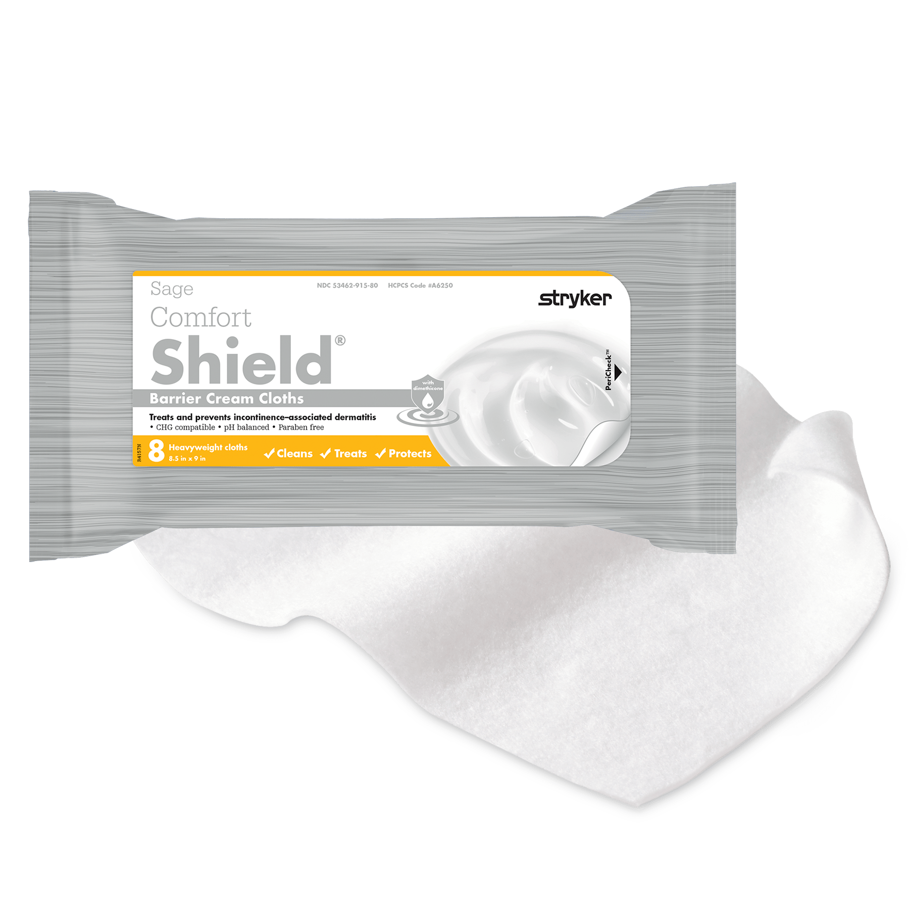 Sage Sage Comfort Shield Barrier Cream Cloths Carton of 48 packs