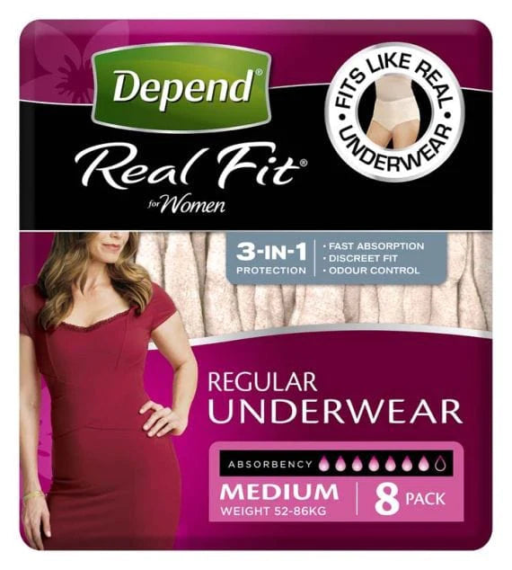 Depend Depend Real Fit for Women Super Small/Medium Packet of 8