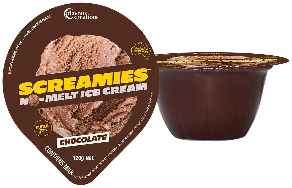 Flavour Creations Carton of 36 Screamies No Melt Ice Cream Chocolate FLASCREAMIESCHOC36__CT