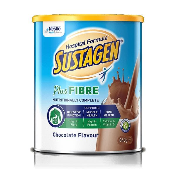 Nestle Chocolate / Carton of 6 Sustagen® Hospital Formula Active Plus Fibre 840g NOV12338453__CT