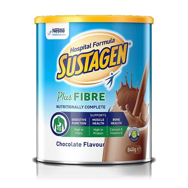 Nestle Nestle Sustagen Hospital Formula Active Plus Fibre 840g Chocolate Carton of 6