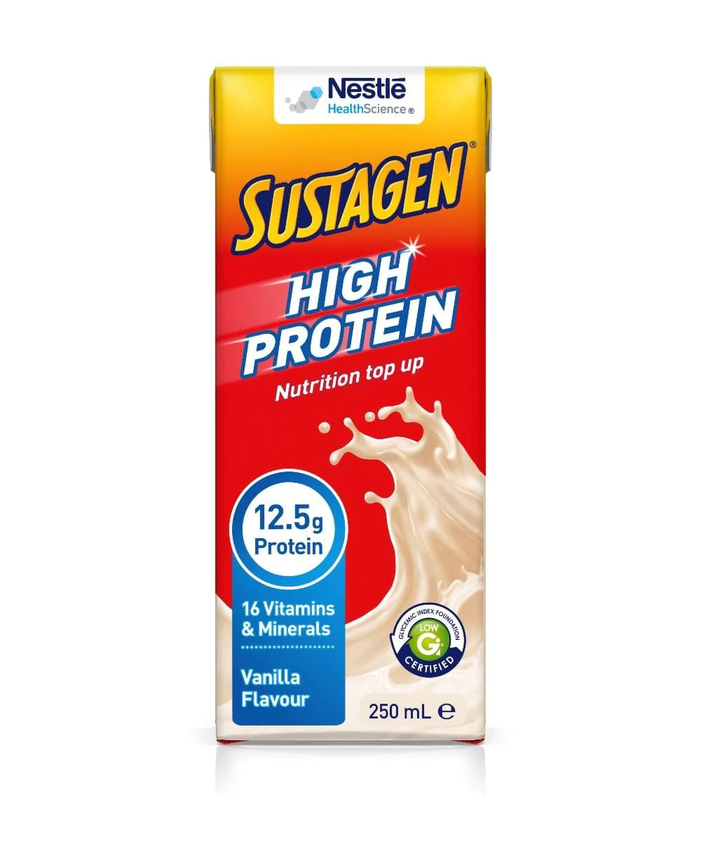 Sustagen Nestle Sustagen Liquid Vanilla Ready To Drink 250ml Vanilla Carton of 24