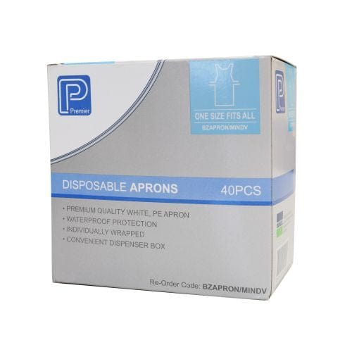 Premier Premier Disposable Aprons White (Individually Wrapped)