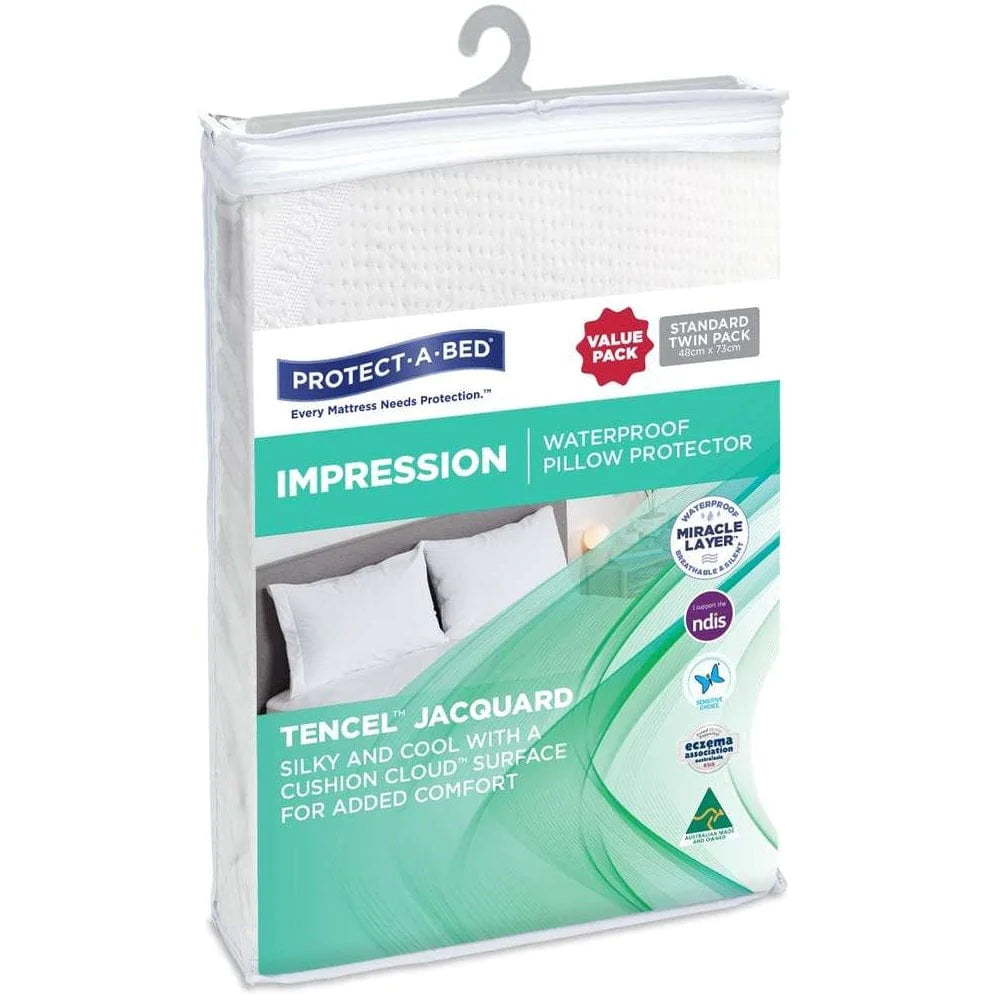 Protect A Bed Protect A Bed Impression Pillow Protectors Twin Pack
