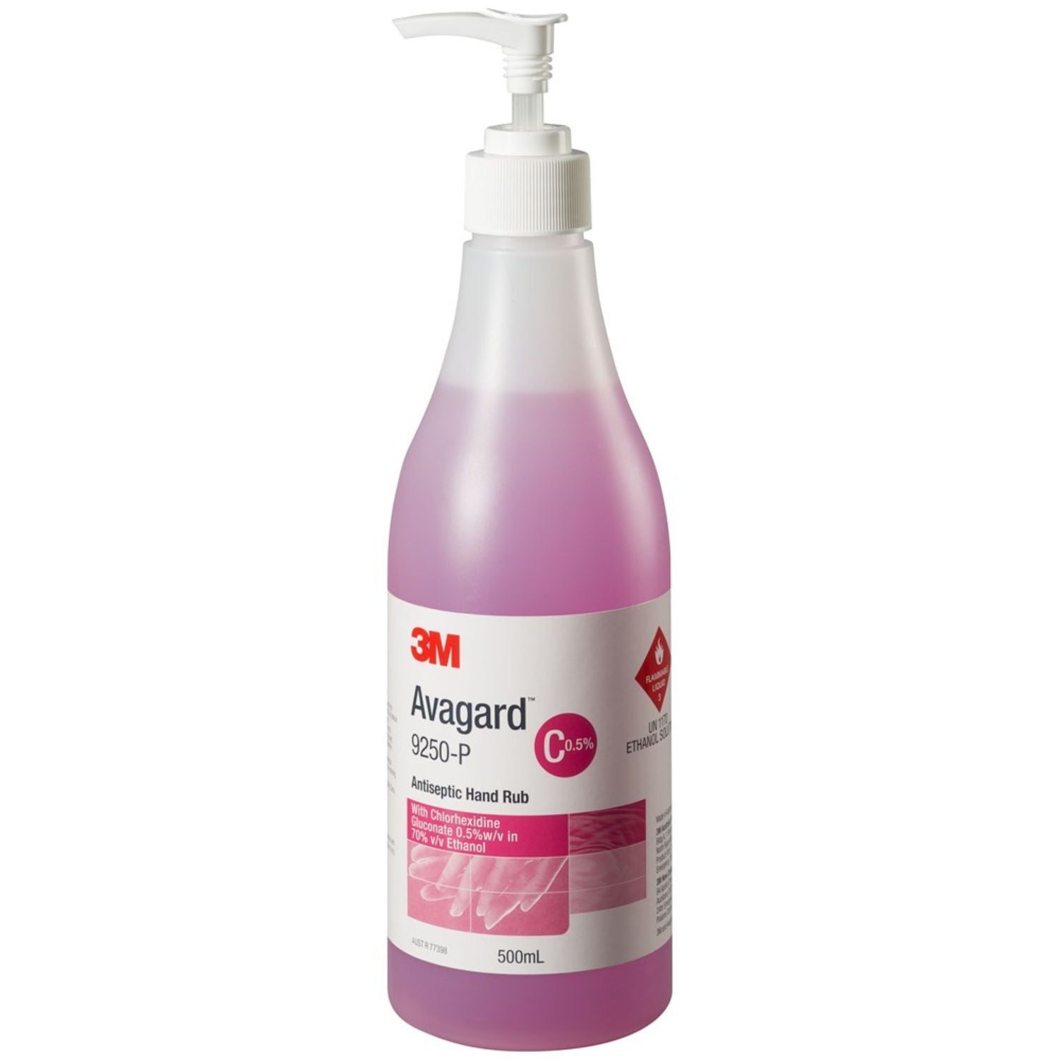 3M 3M Avagard Hand Rub Chlorhex 0.5% 500ml Pump