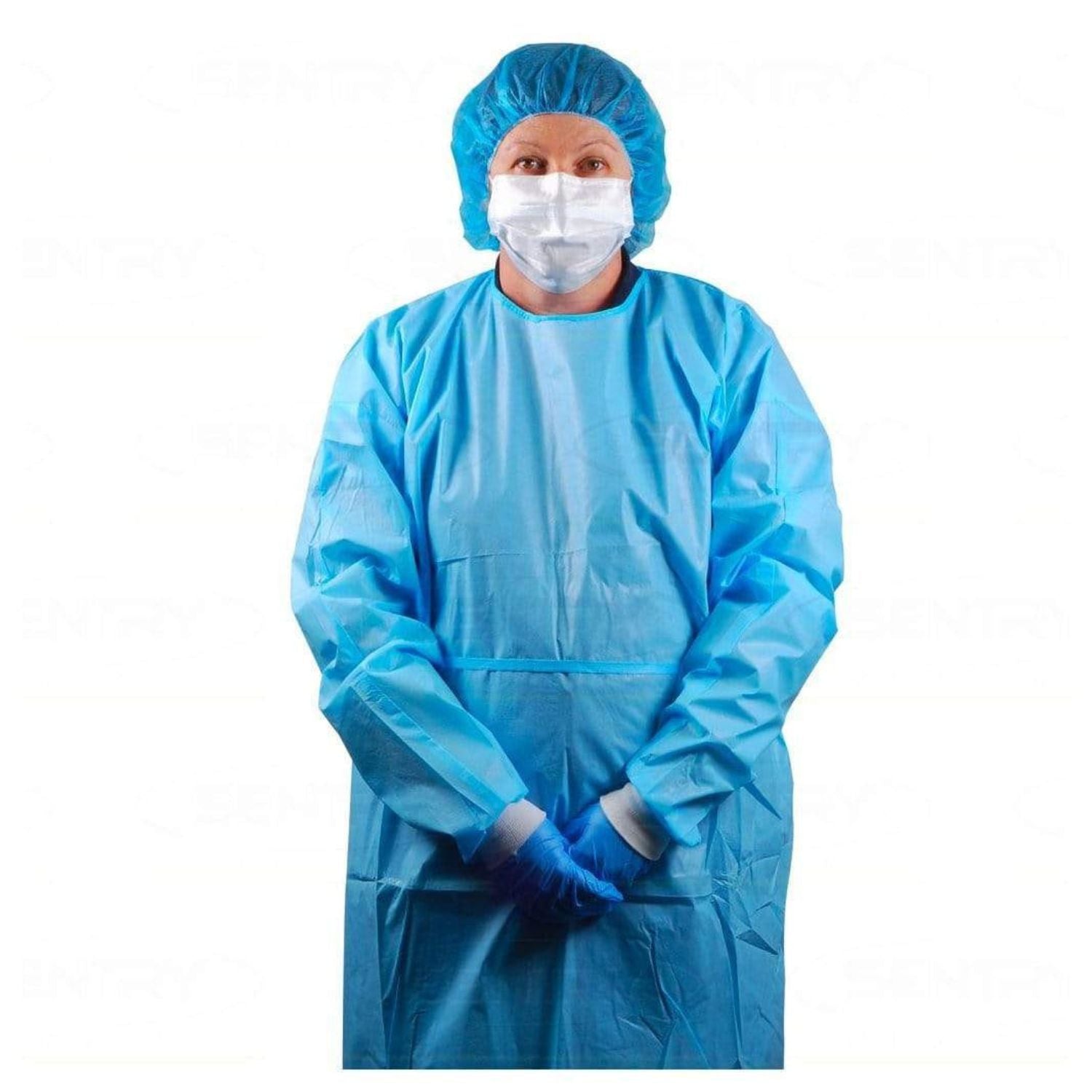 Sentry Medical Sentry Owear Gown Imperv Soft Cuff Blue