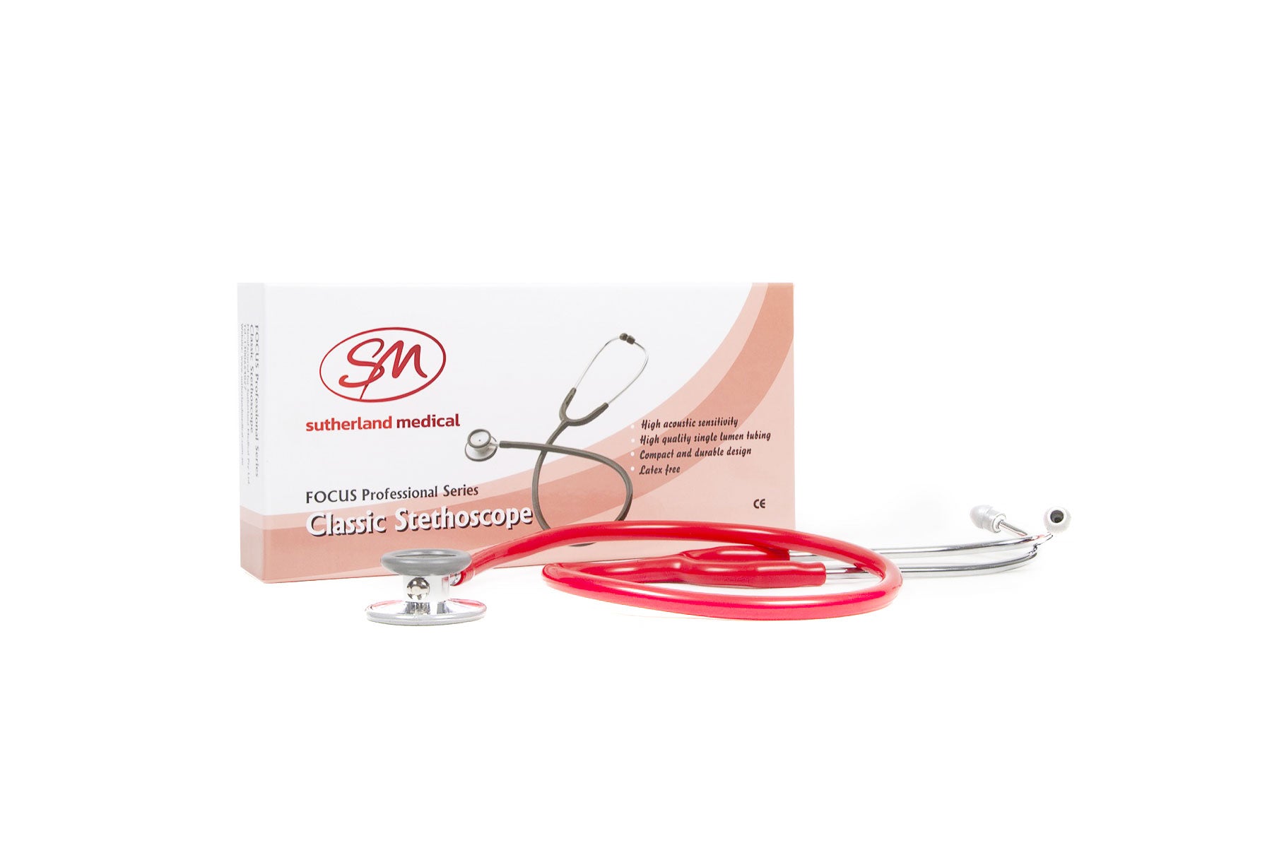 STETHOSCOPE FOCUS CLASSIC DUAL HEAD RED