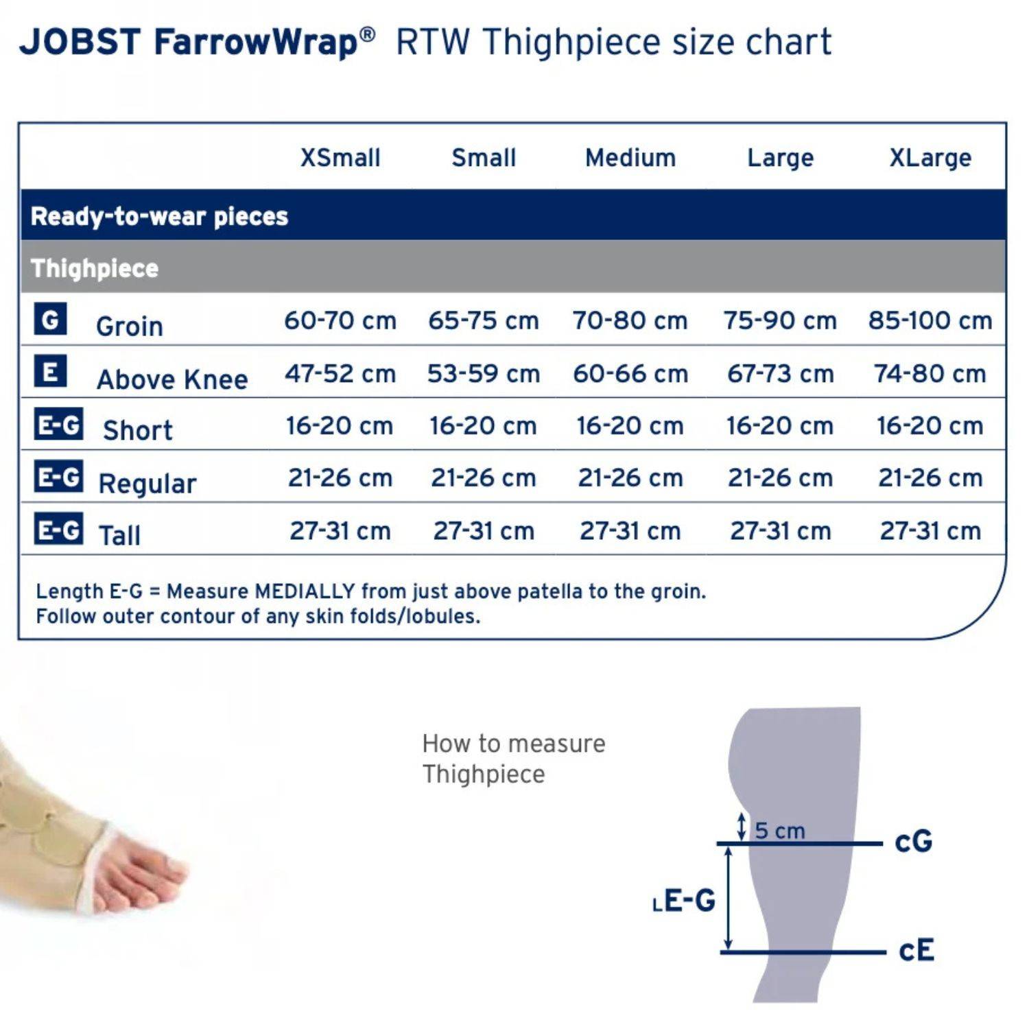 JOBST JOBST FARROW Wrap Classic Thigh Tall Small Pack/1