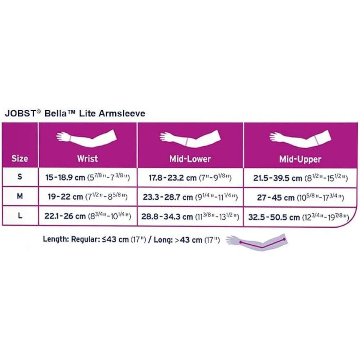 JOBST JOBST Bella Lite Combined Armsleeve and Gauntlet
